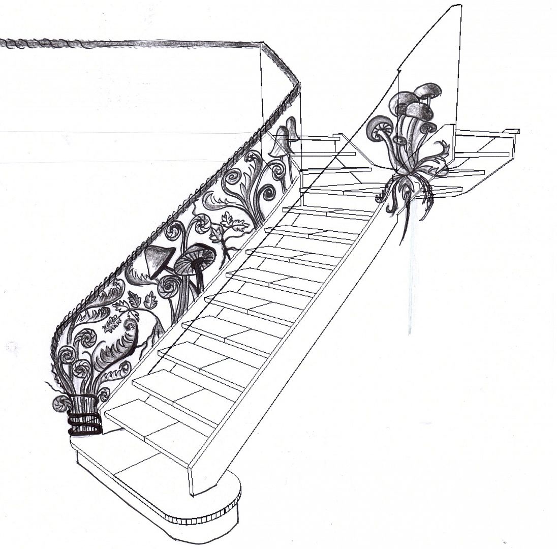 Kované zábradlí - realizace 78